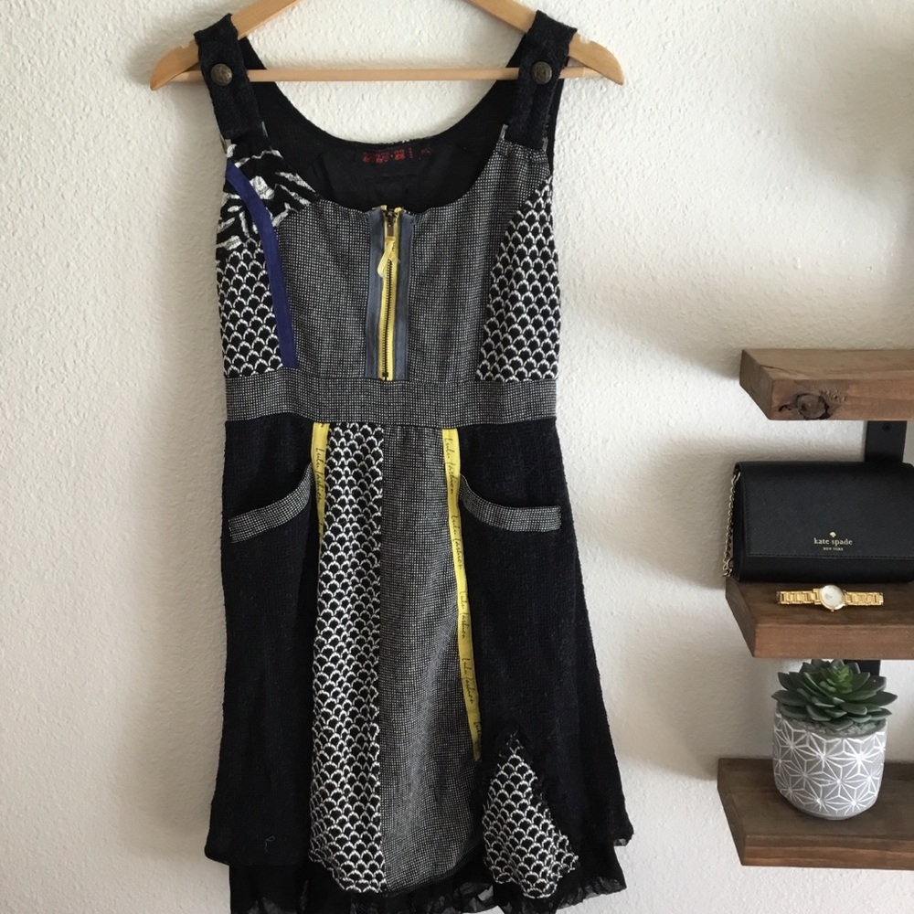 Lulu H Paris mixed media dress